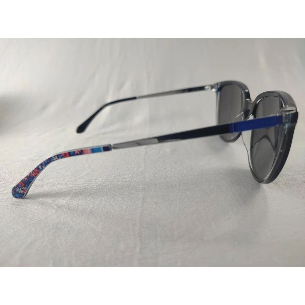 Draper‎ James DJ7038 Sunglasses Indigo Blue Floral 56-17-140 Women's New In Case